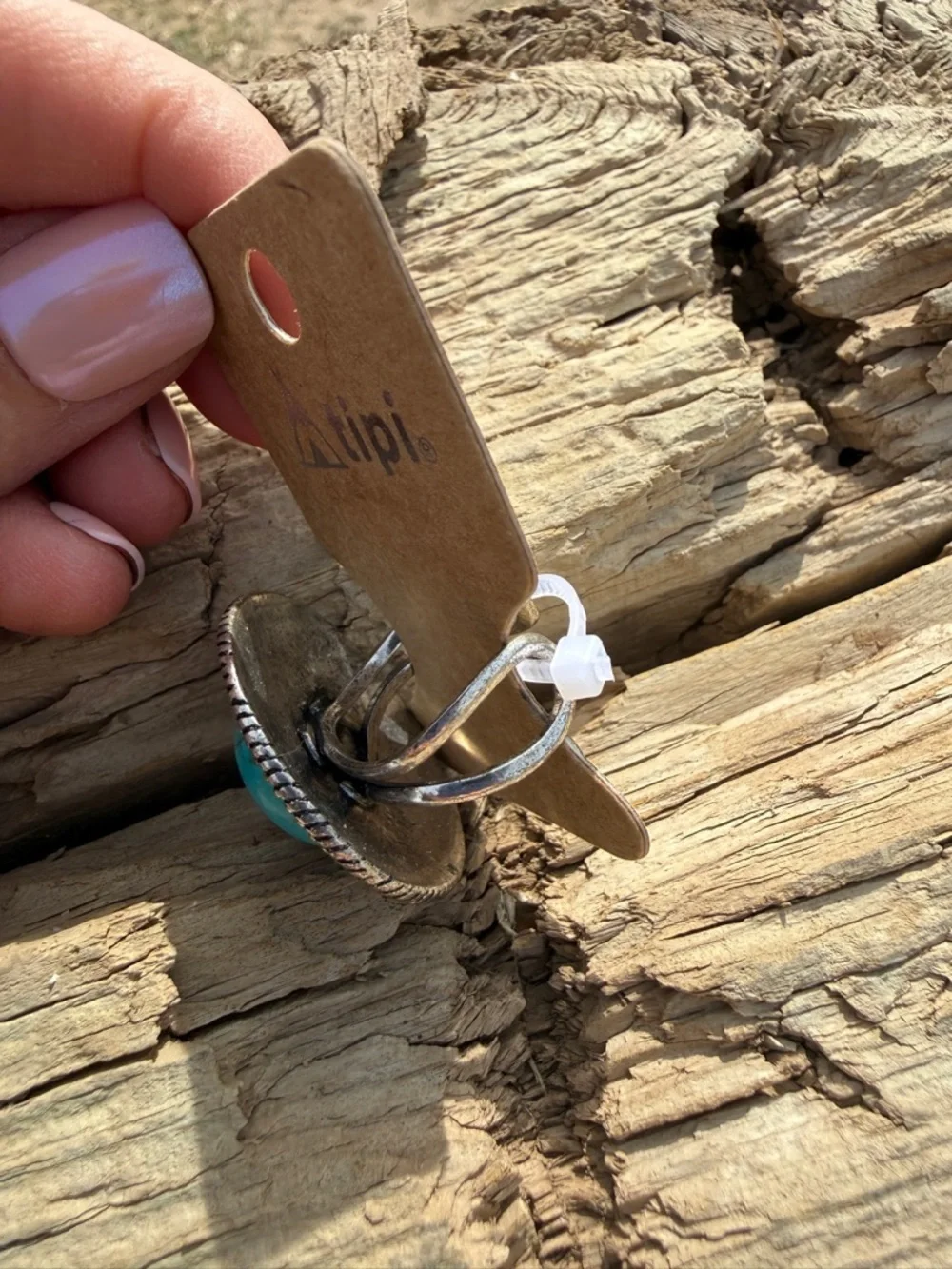 Tipi Turquoise Statement Ring in Blue-Green